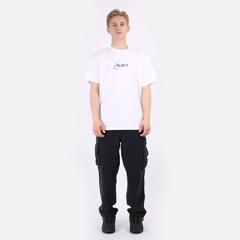 Мужская футболка Carhartt WIP S/S Orbit T-Shirt (I029928-white/blue)  - цена, описание, фото 6
